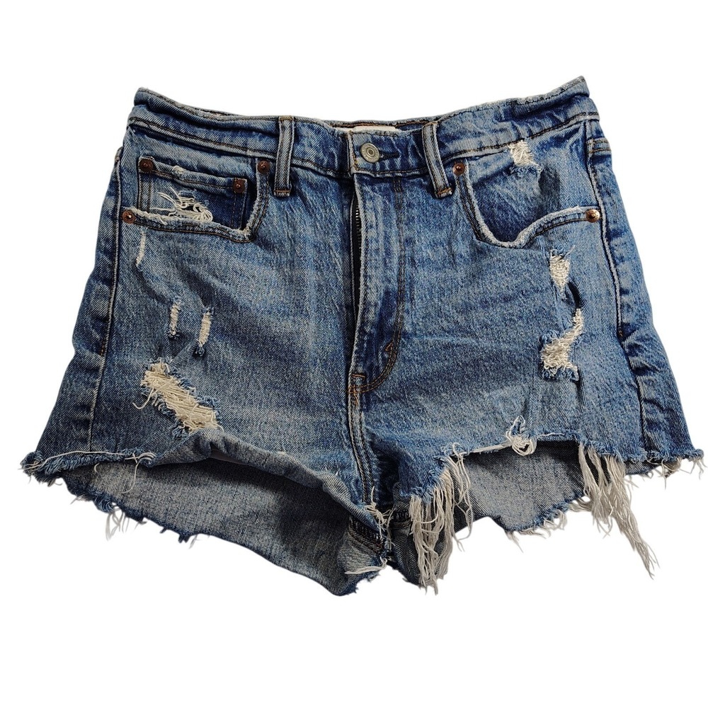 Distressed Blue Denim Women’s Shorts